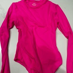 Skims Women's Hot Pink Long Sleeve Top